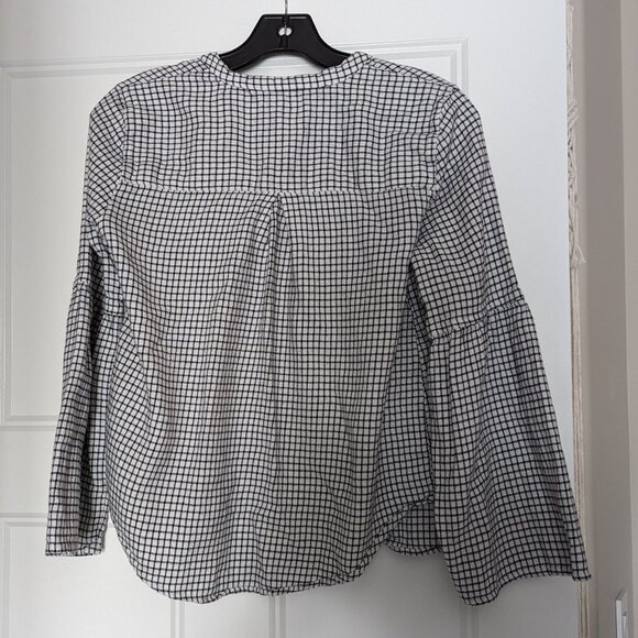 Madewell Women's XS gingham button-down with trumpet sleeves - Picture 4 of 4